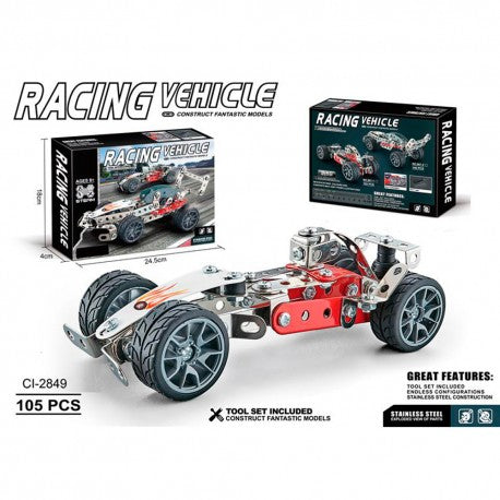 105Pcs DIY Tech Bricks Racing Car