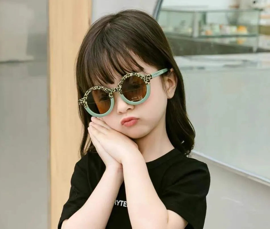 Kids Stylish Leopard Design Sunglasses