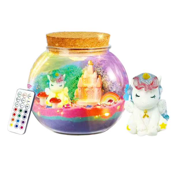 DIY Unicorn Themed Terrarium Kit With LED Lights