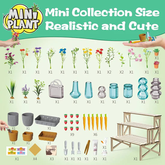 70Pcs DIY Miniature Paper Flower Botanical Craft