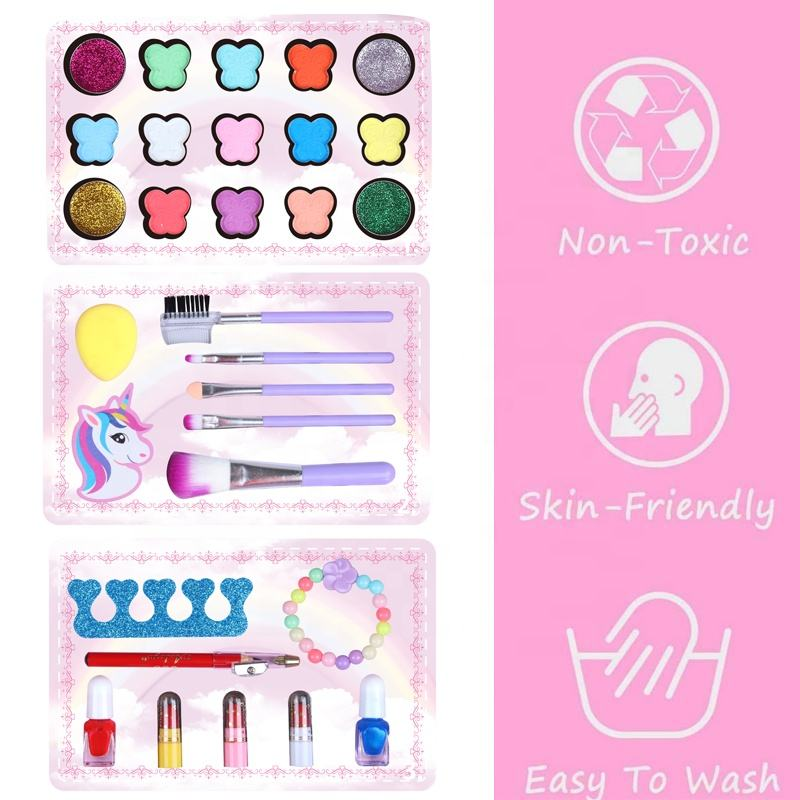 31Pcs Realistic Castle Unicorn Makeup Briefcase