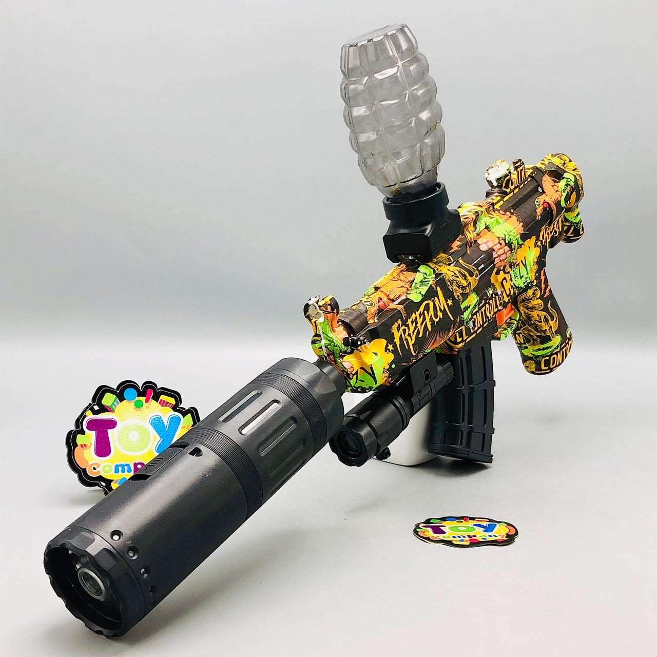 Rechargeable MP5 Water Bullet Shooting Gun With Smoke Silencer