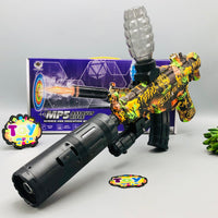 Rechargeable MP5 Water Bullet Shooting Gun With Smoke Silencer