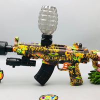 Rechargeable MP5 Water Bullet Shooting Gun With Smoke Silencer