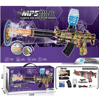 Rechargeable MP5 Water Bullet Shooting Gun With Smoke Silencer