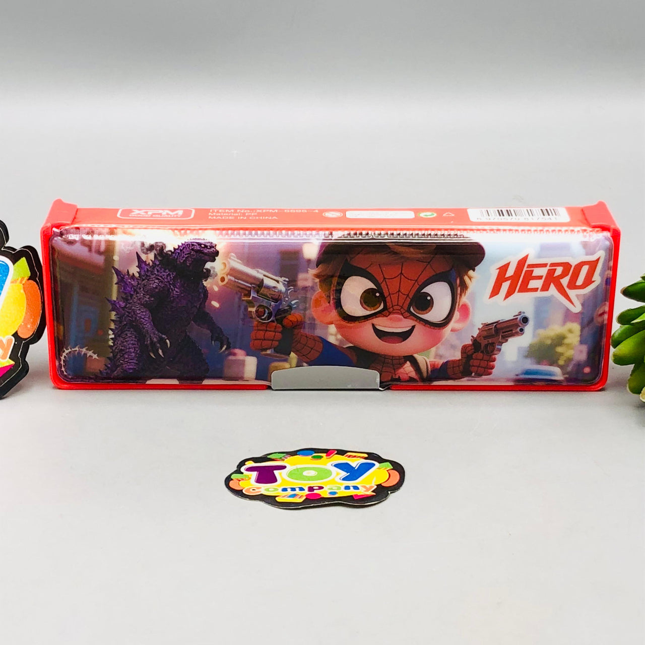 Mini Hero Themed Double-Sided Geometry Box - Red