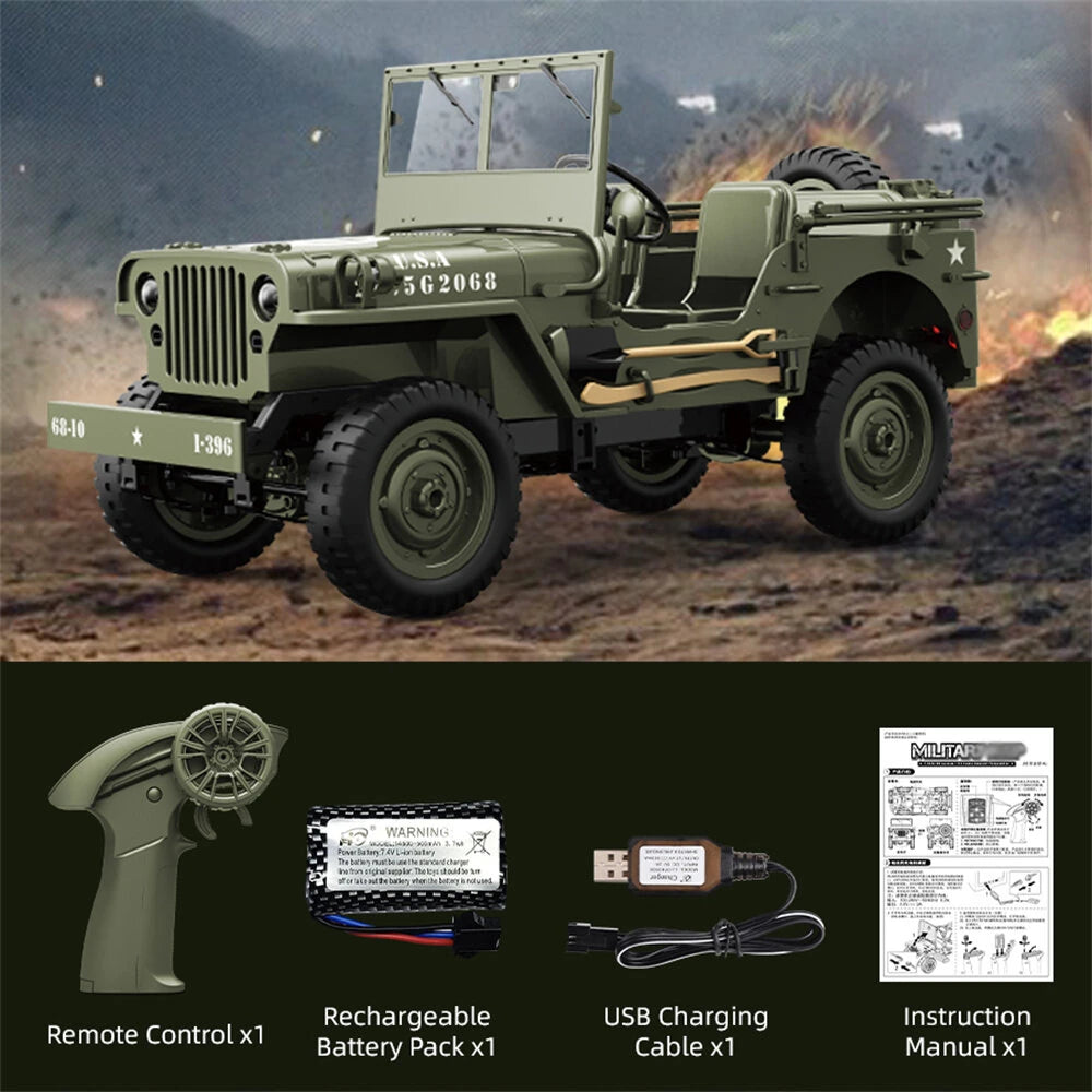 1:10 RC 2.4GHz Military 4x4 Jeep