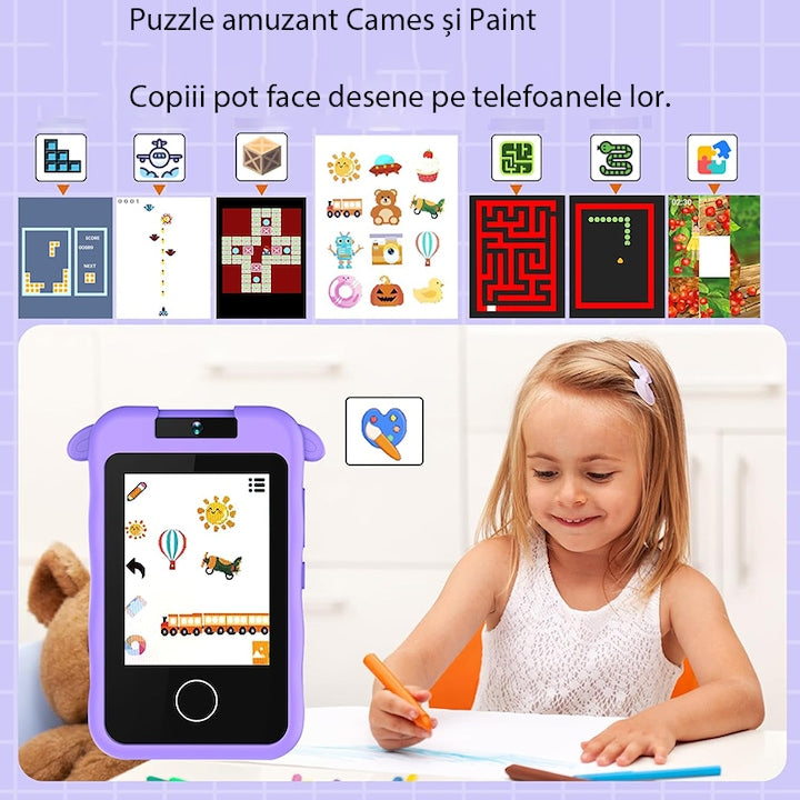 Kids Sheep Rotatable Lens Digital Touch Phone