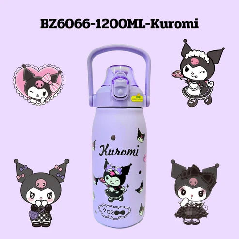 1200ml Stainless Steel Portable Sports Kettle - Purple