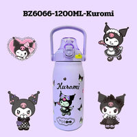 1200ml Stainless Steel Portable Sports Kettle - Purple