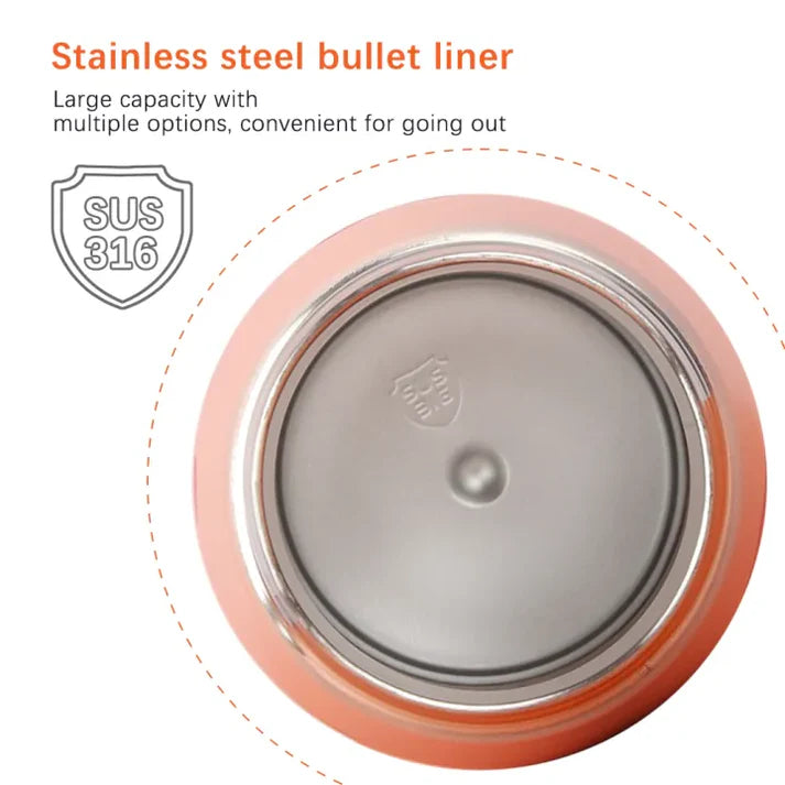 1200ml Stainless Steel Portable Sports Kettle - Pink