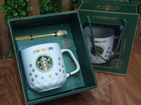 Starbucks Ceramic Coffee Mug With Spoon