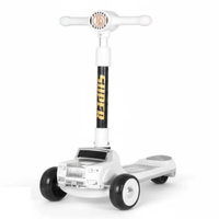 Rolls Royce Adjustable Height Kids Scooter With Light & Music - White