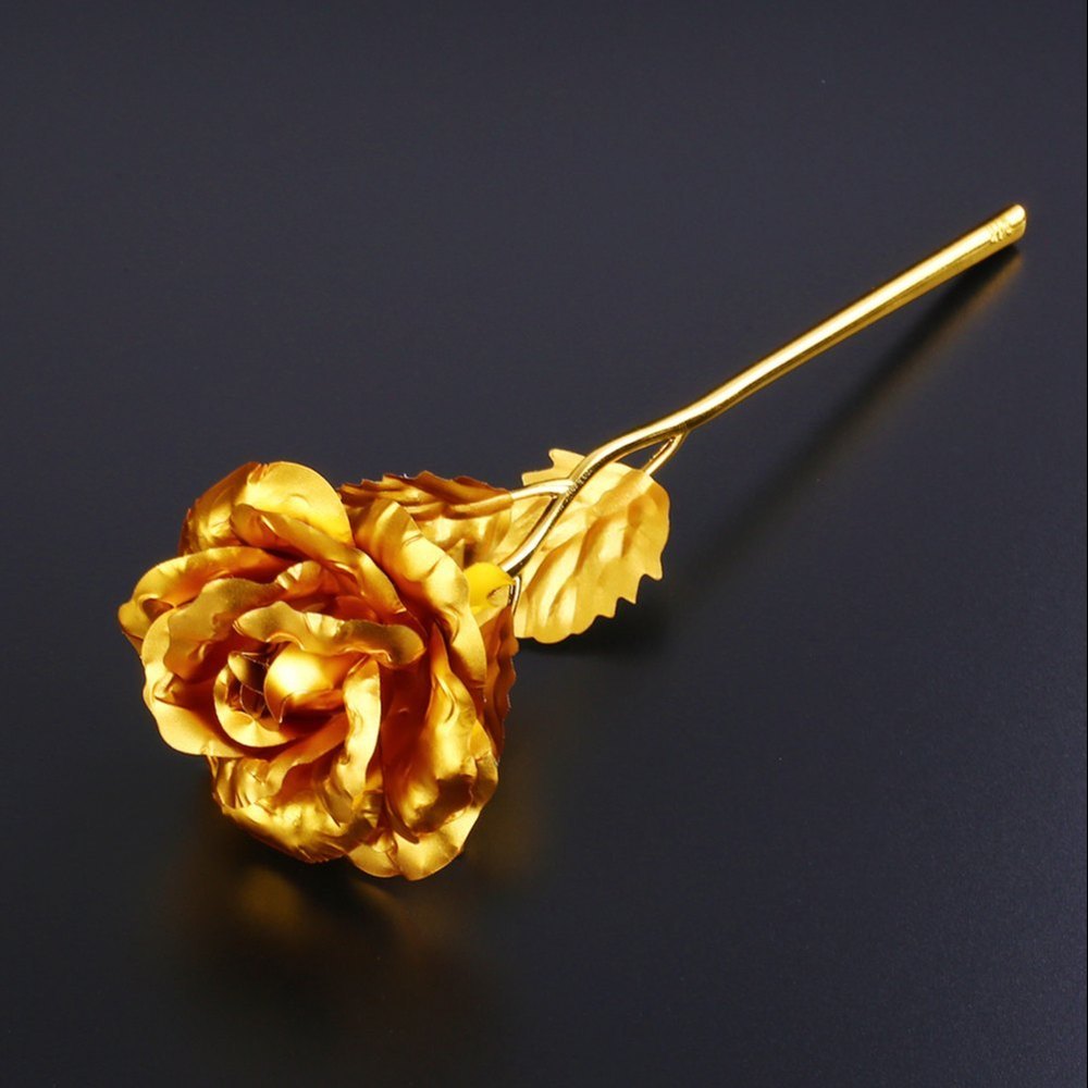 Gold Dipped Real Rose With Luxury Gift Box