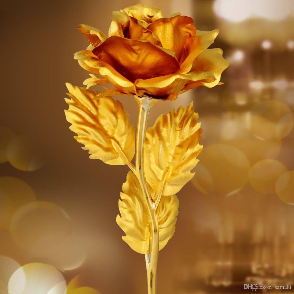 Gold Dipped Real Rose With Luxury Gift Box
