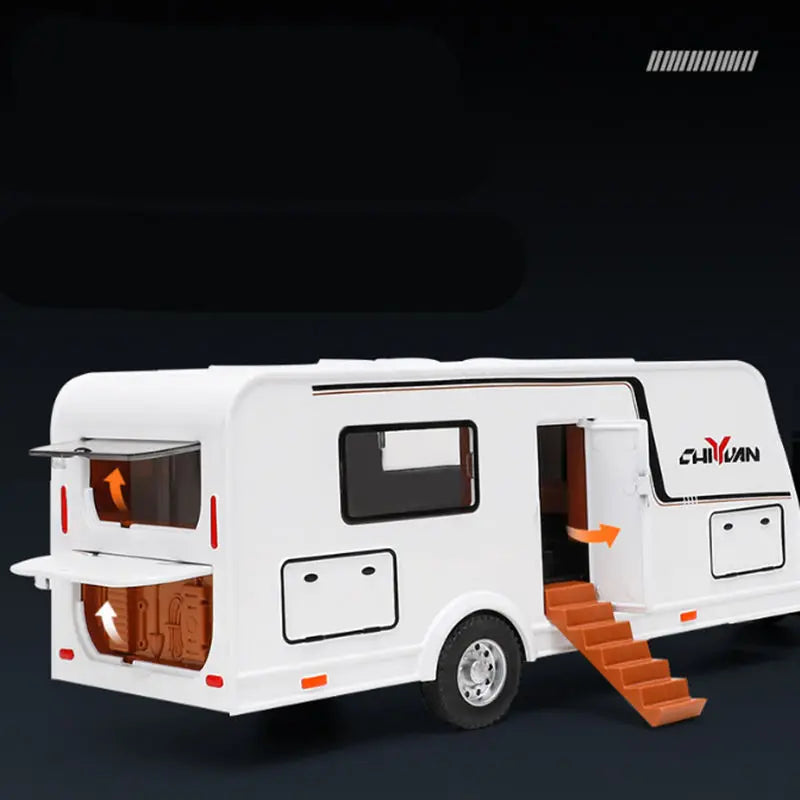 1:32 Diecast Land Cruiser Car With Trailer