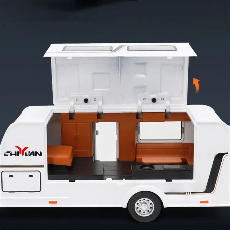1:32 Diecast Land Cruiser Car With Trailer