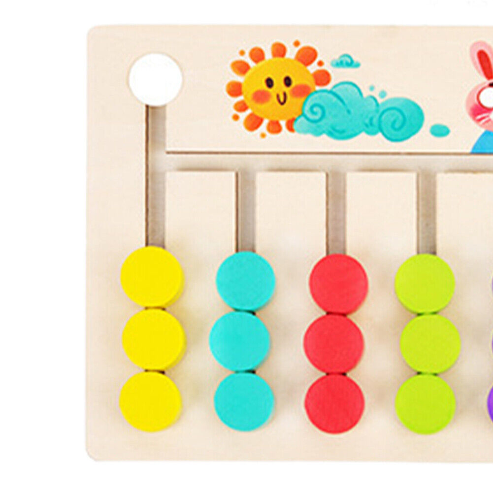Wooden Slide Color and Shape Matching Toy