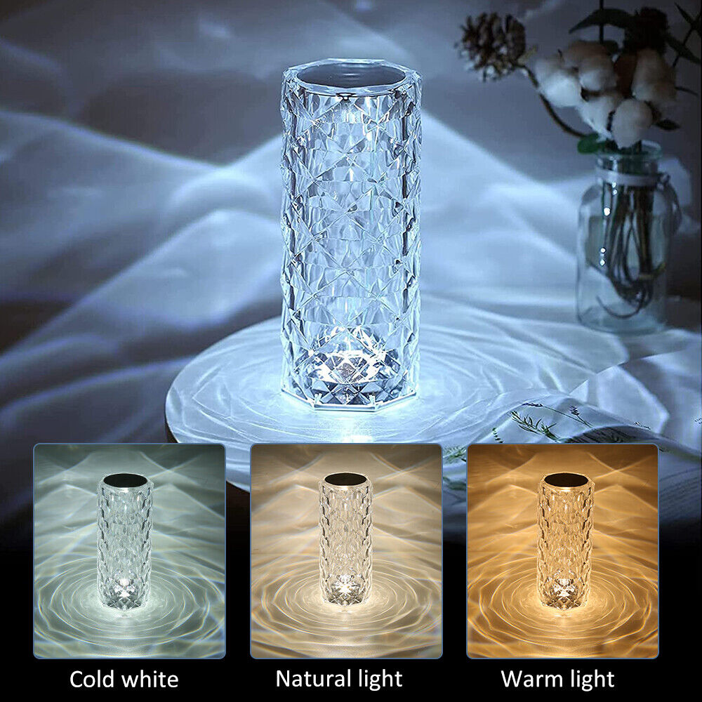 Crystal Table Lamp-USB Charging & Touchable