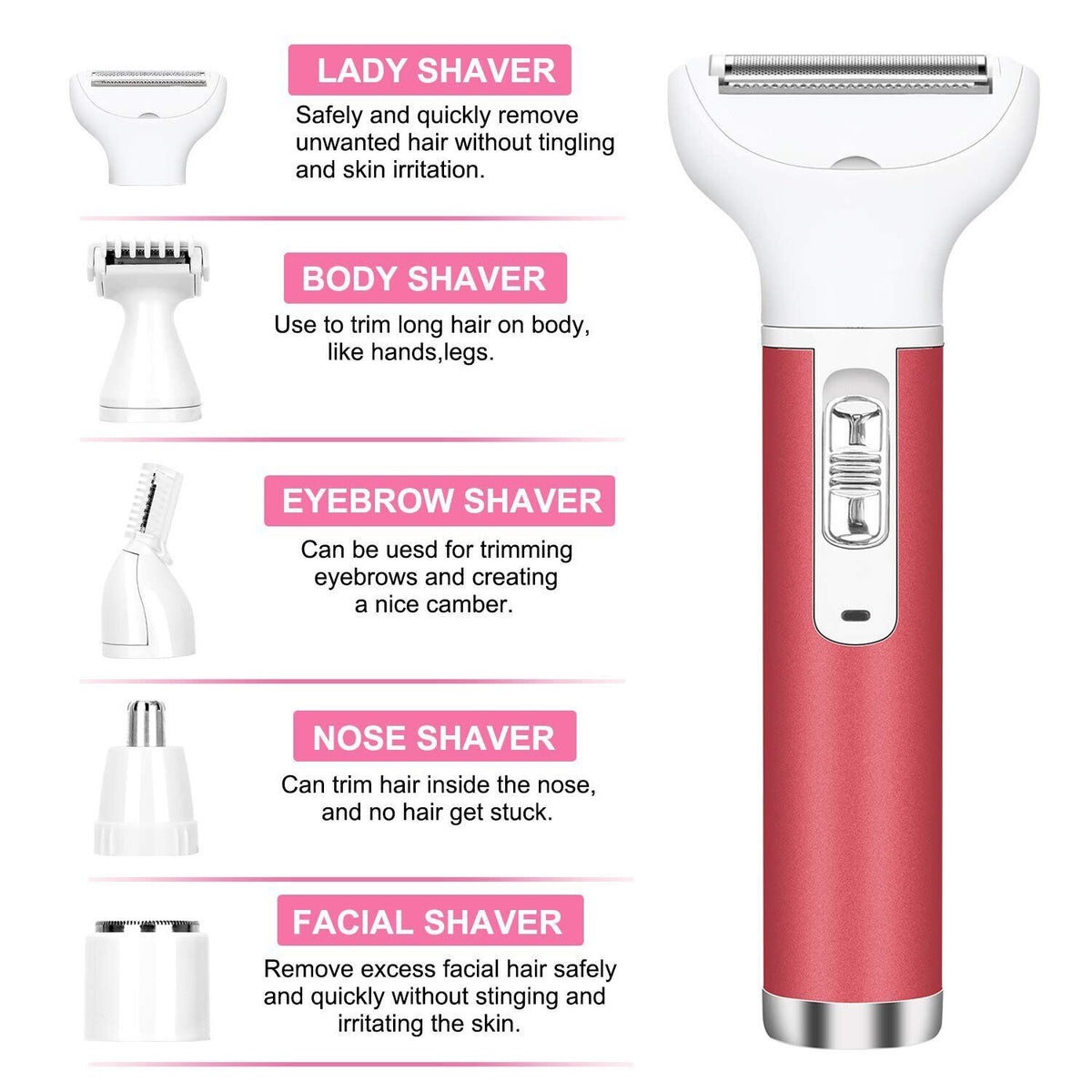 5-in-1 Rechargeable Kemei Shaver