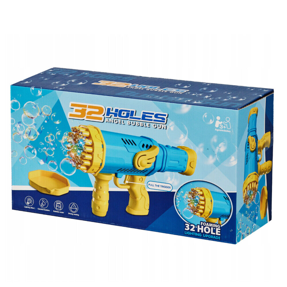 32 Holes Angel Lighting Bubble Gun