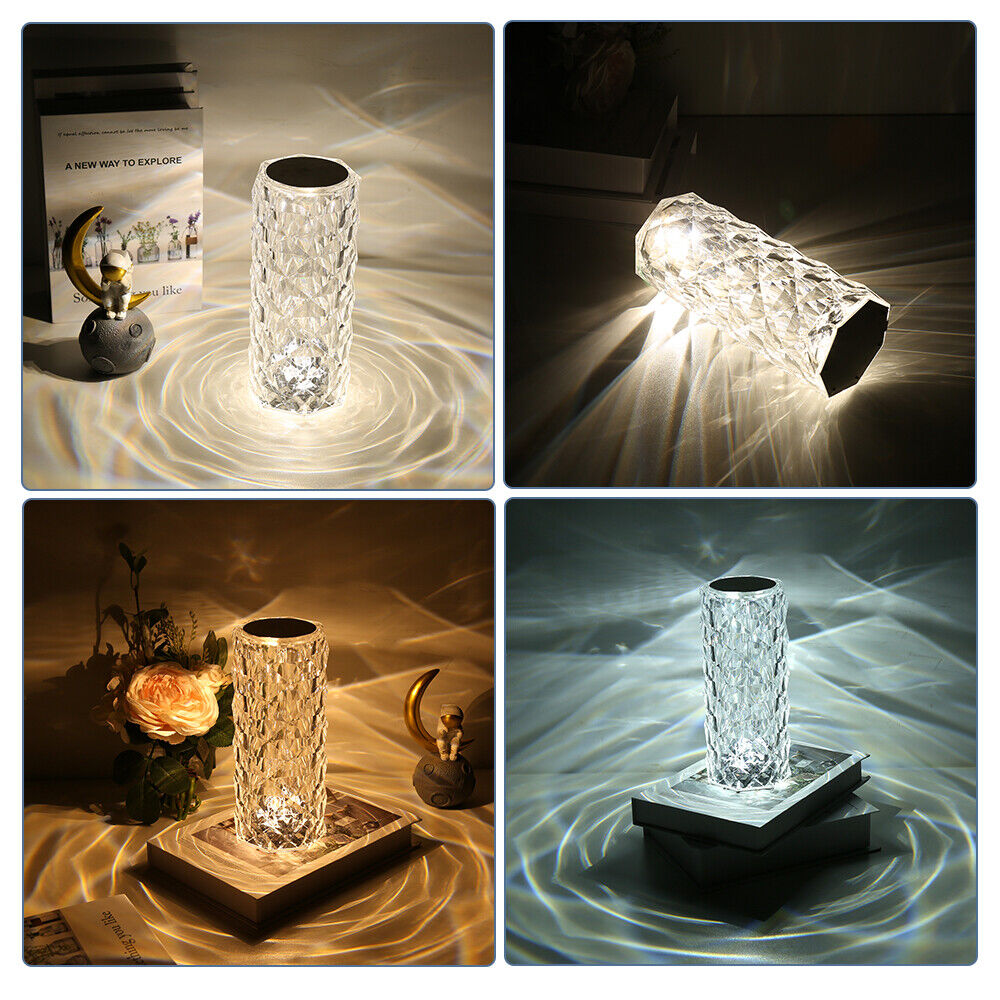 Crystal Table Lamp-USB Charging & Touchable