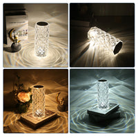 Crystal Table Lamp-USB Charging & Touchable