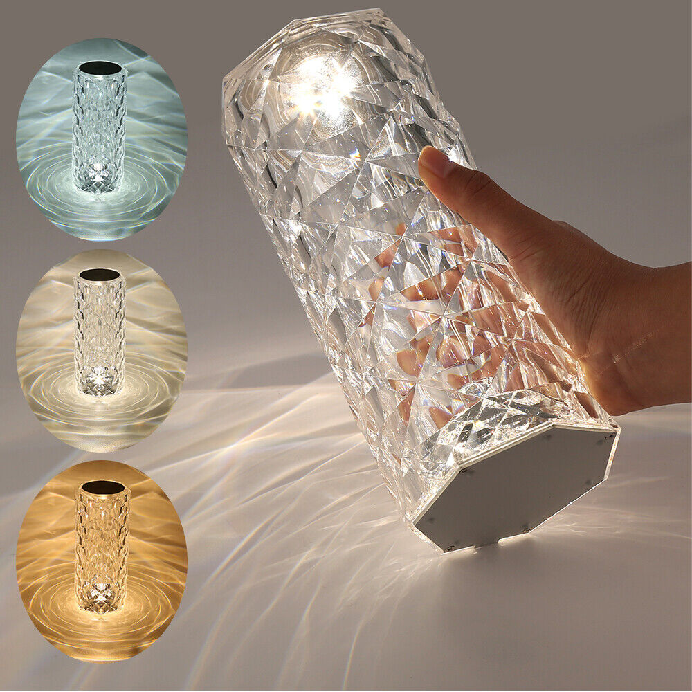 Crystal Table Lamp-USB Charging & Touchable