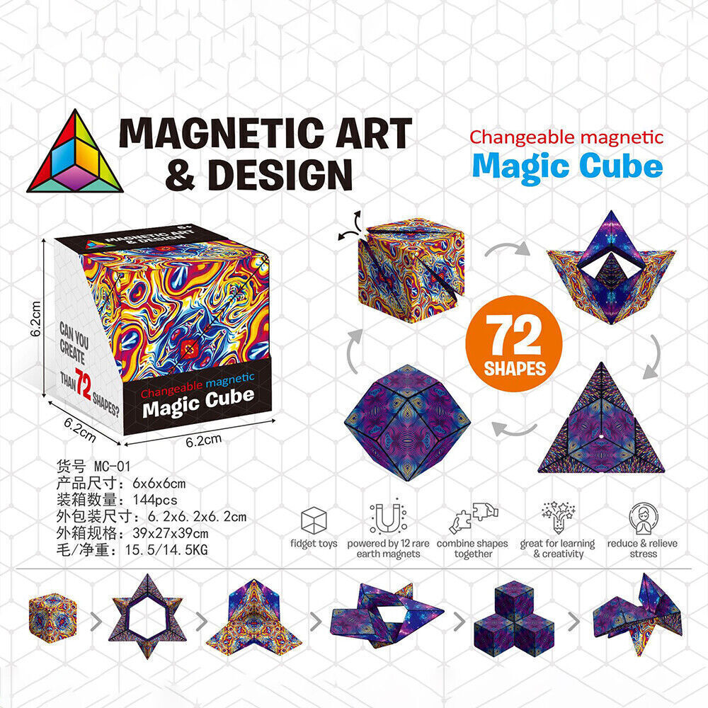 SASHIBO Magnetic Magic Cube - 70+ Shapes