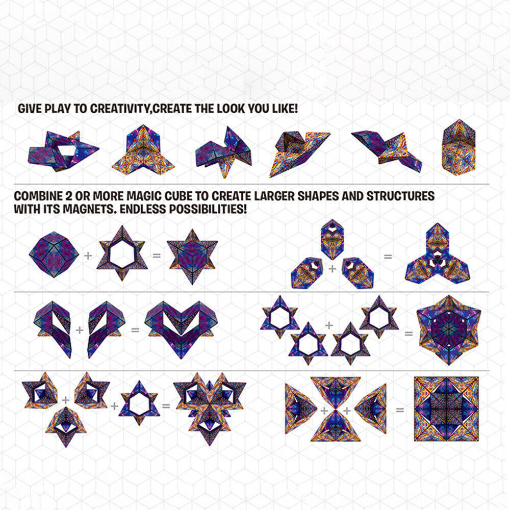 SASHIBO Magnetic Magic Cube - 70+ Shapes