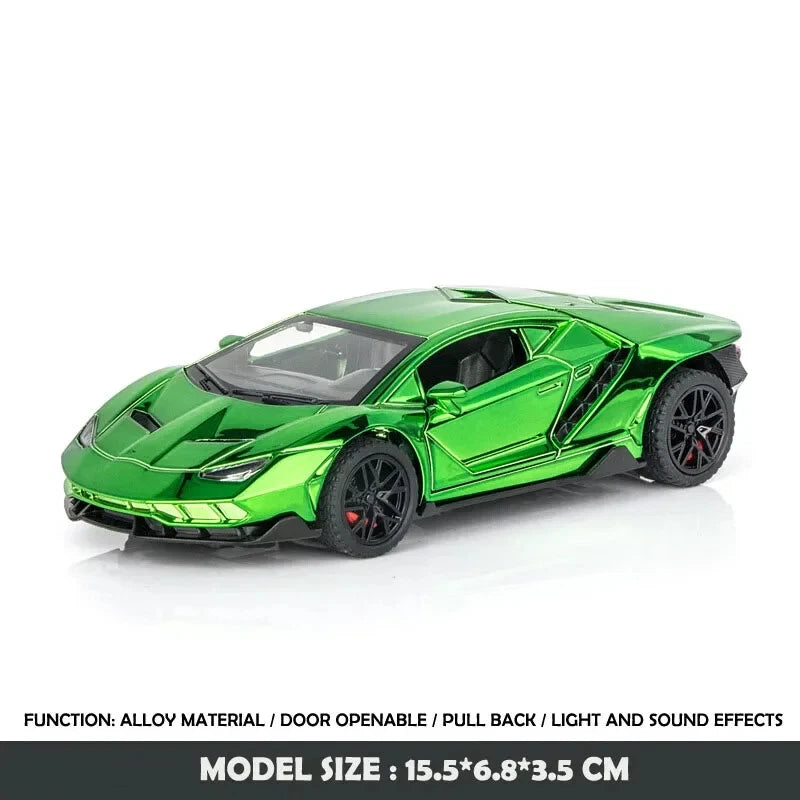 1:32 Diecast Lamborghini Centenario With Acrylic Display Box - Green