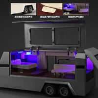 1:24 Diecast Tesla Pickup Truck With Trailer & Bike