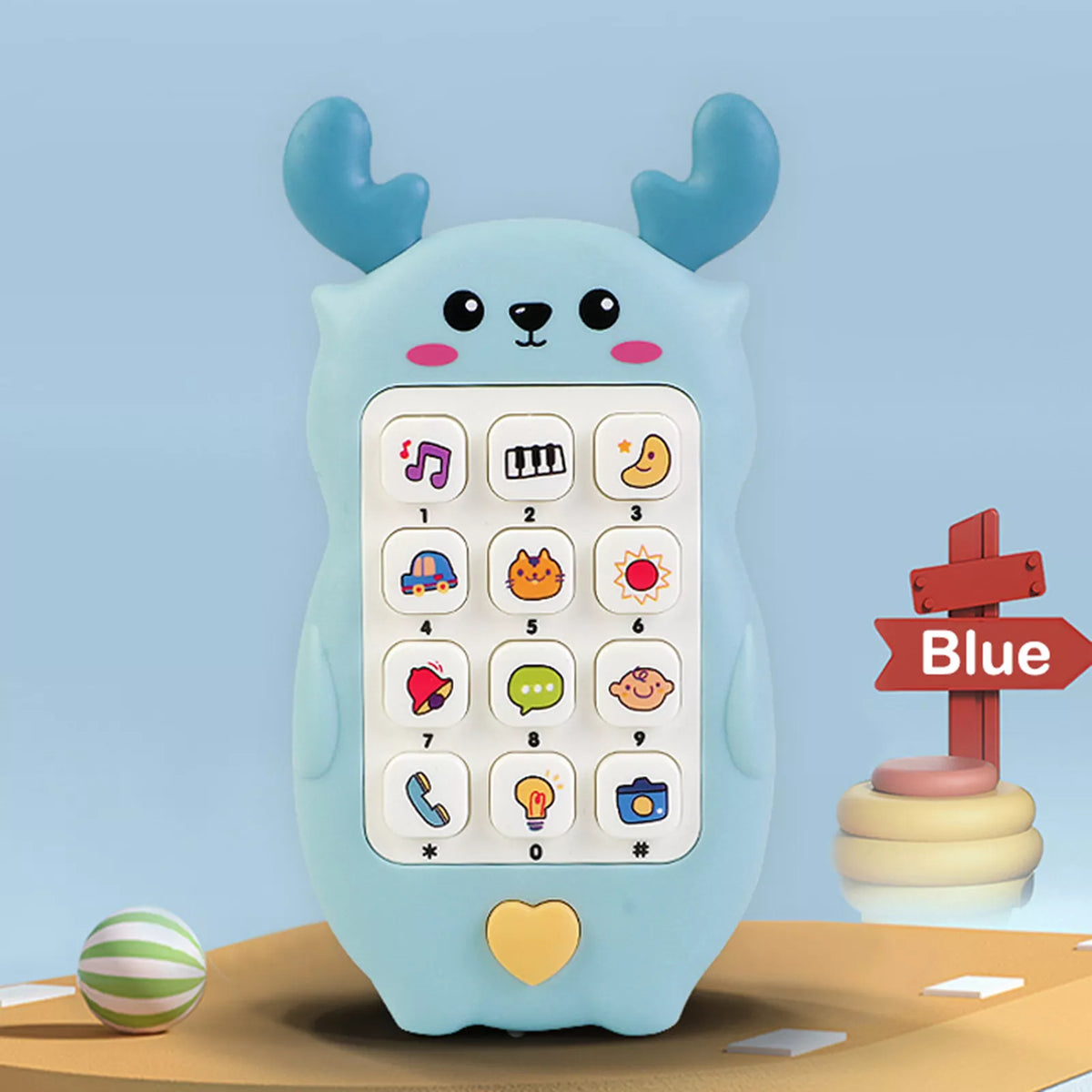 Deer Design Kids Musical Puzzle Mobile Phone
