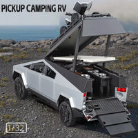 1:32 Diecast Tesla Camping Cybertruck With Bike