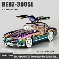 1:24 Diecast Benz 300SL Crystal Color Model With Acrylic Box