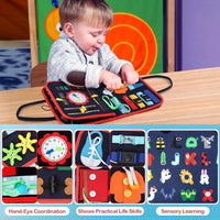 Montessori Multi-functional Activity Busy Book - Dark Blue