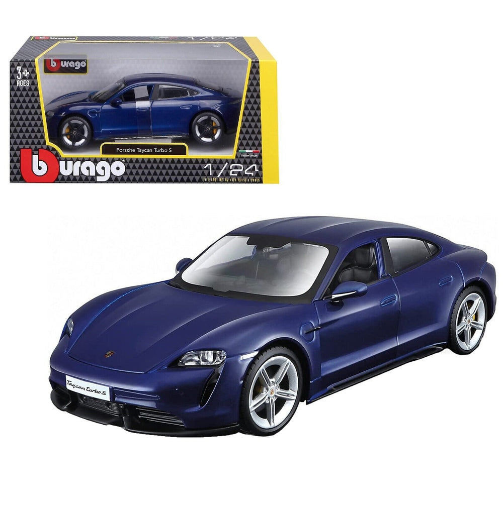 Bburago 1:24 Diecast Porsche Taycan Turbo S - Blue