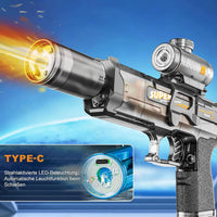 Electric Strom Water Shooting Gun With Colorful Light Silencer