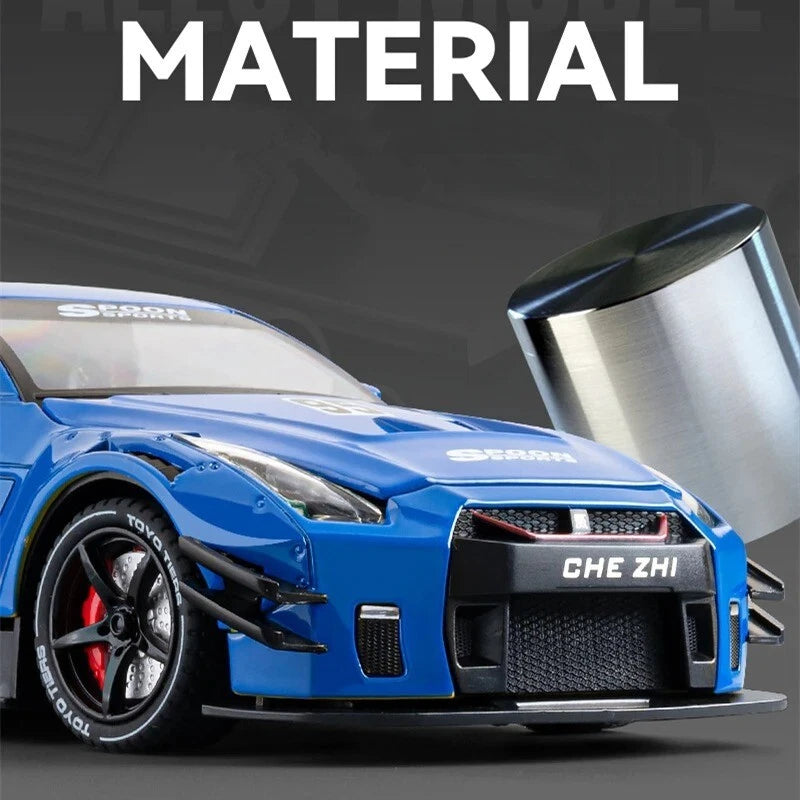 1:24 Diecast Nissan GTR R35 Model Car With Smoke