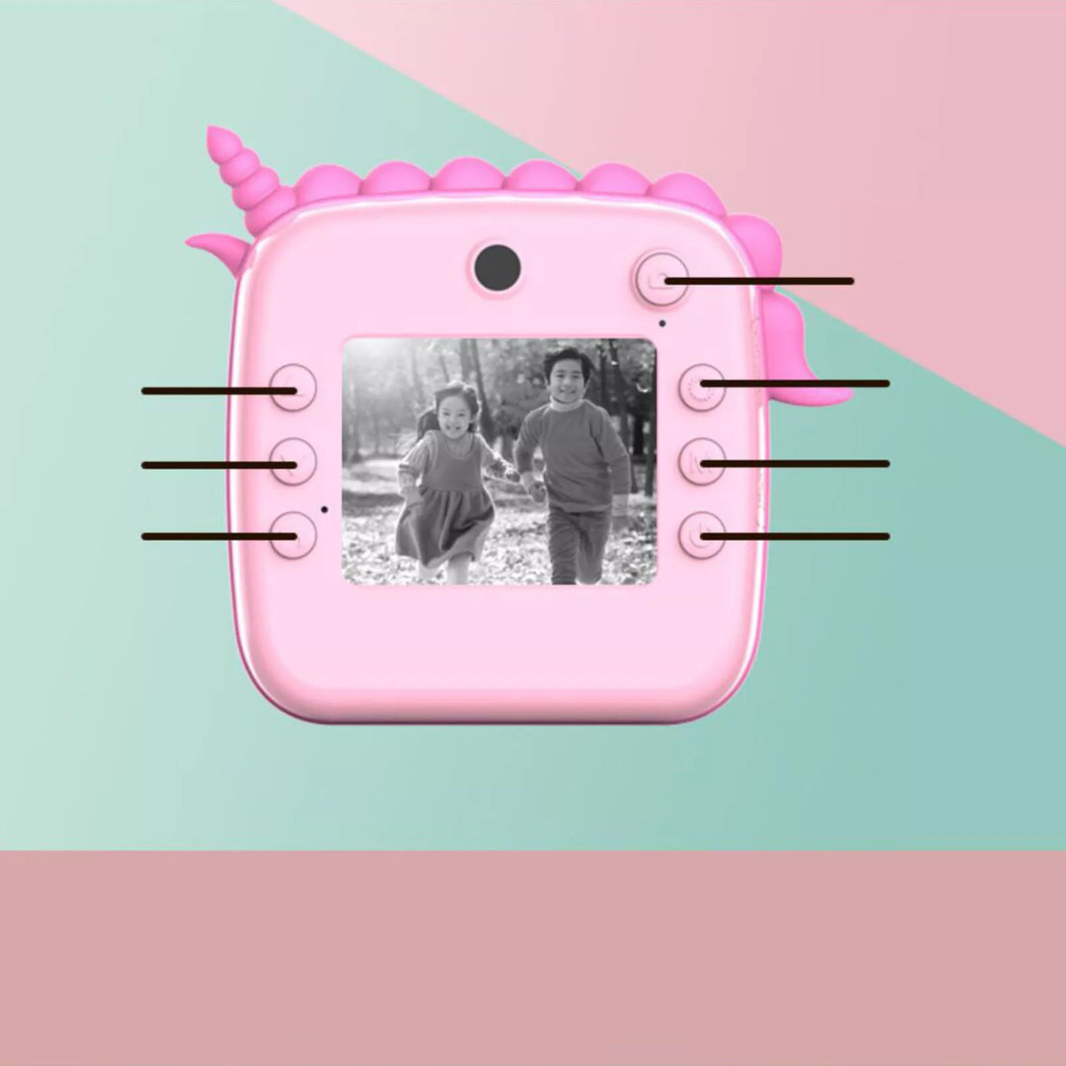Kids Dual Lens Unicorn Instant Digital Printing Camera