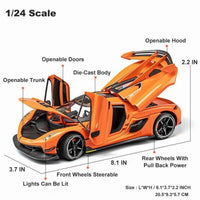 1:24 Diecast Koenigsegg Model Car With Smoke