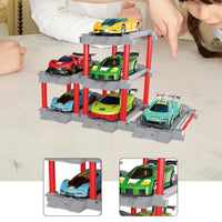 DIY Parking Lot With 6Pcs Mini Alloy Cars