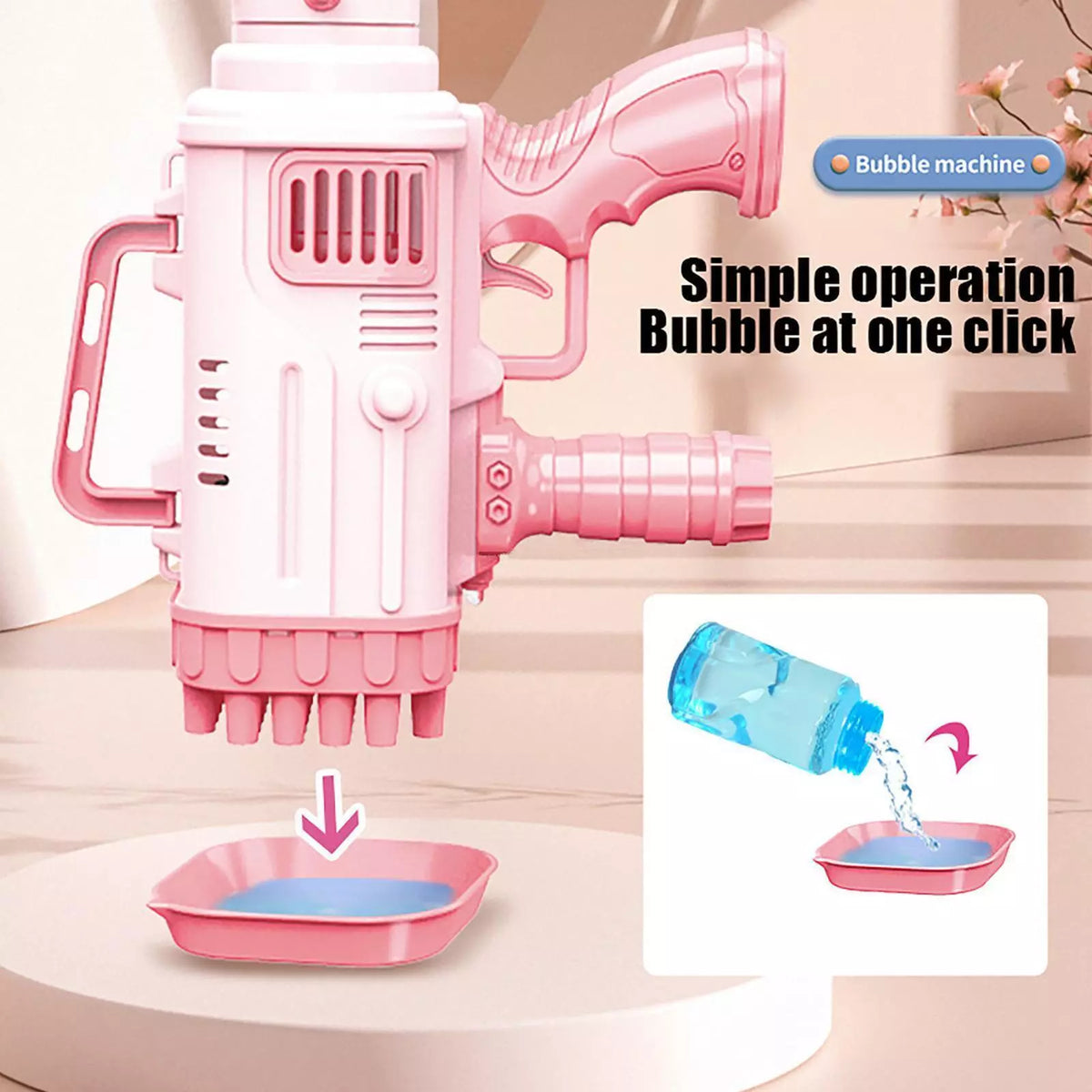 32 Holes Bazooka Colorful Bubble Gun