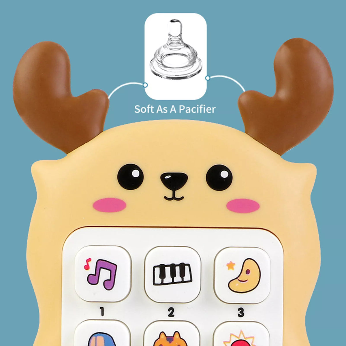Deer Design Kids Musical Puzzle Mobile Phone