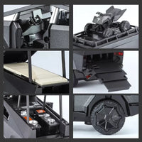 1:32 Diecast Tesla Camping Cybertruck With Bike