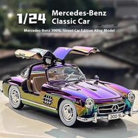 1:24 Diecast Benz 300SL Crystal Color Model With Acrylic Box