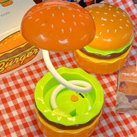 Rechargeable Cute Burger Table Lamp With Sharpener