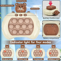 Multi-Modes Electronic Bear Pop Puzzle Game Machine