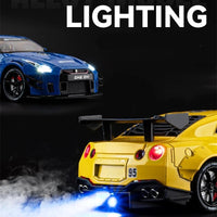 1:24 Diecast Nissan GTR R35 Model Car With Smoke