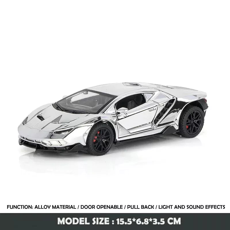1:32 Diecast Lamborghini Centenario With Acrylic Display Box - Silver